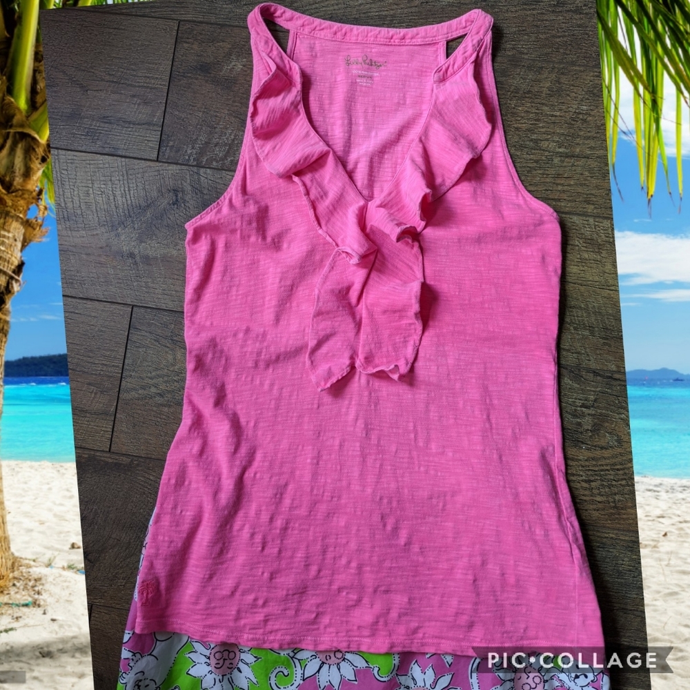 Lilly Pulitzer Pima Cotton Knit Sleeveless Top